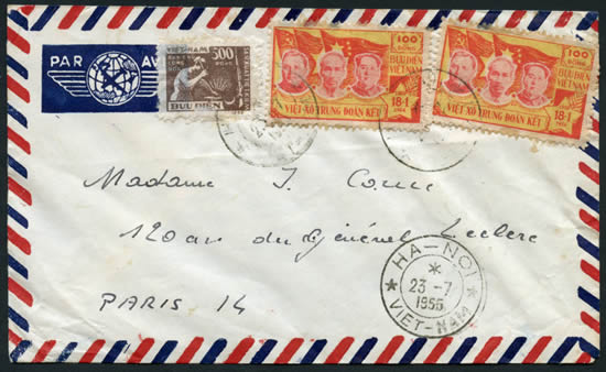 lettre de hanoi pour la France 1955