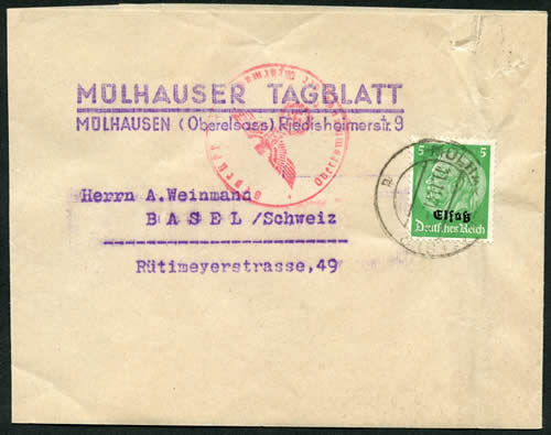 Bande du journal Mulhausen tagblatt