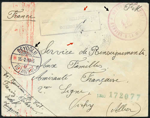 lettre de Turquie pour Vichy