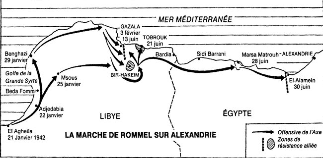 Carte situation El Alamein