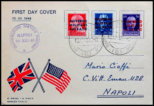 Administration postale alliée à Naples