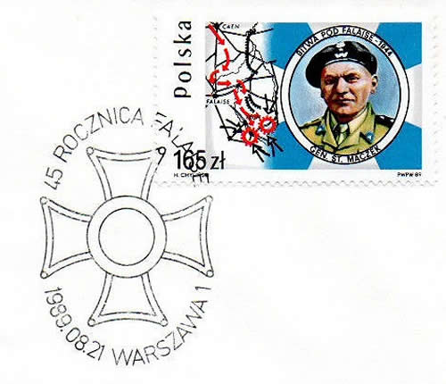 FDC timbre polonais consacré à Falaise