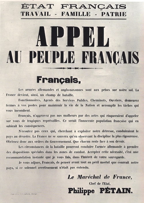 Discours Pétain 6/6/44