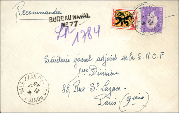 Bureau Naval 77 Cherbourg 1945