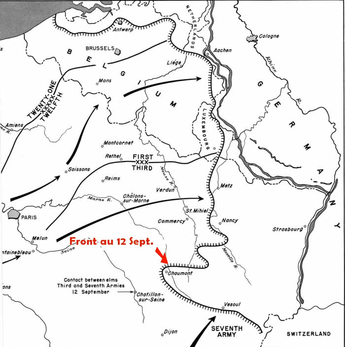 Front général au 12 septembre 1944