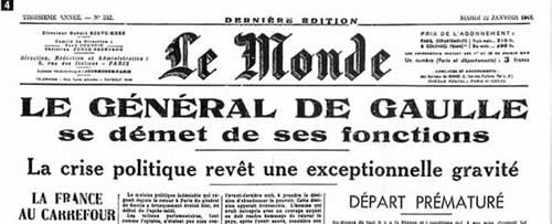 Départ du Général de Gaulle