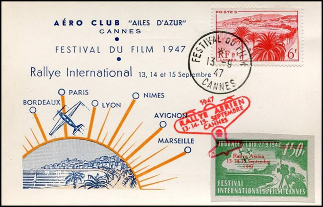 Rallye aérien du festival de Cannes septembre 1947