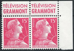 Publicité sur timbre Müller