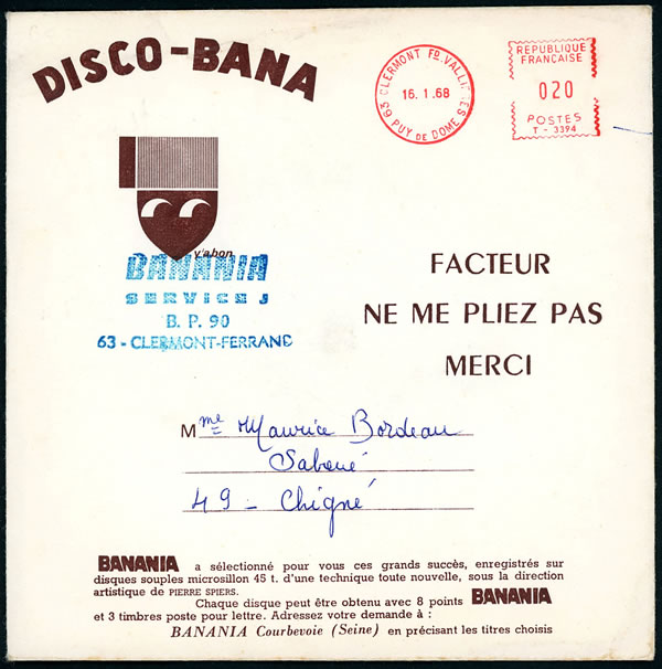 Enveloppe de disque Disco-Bana