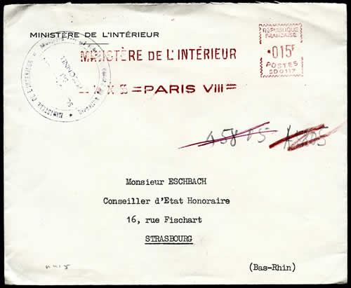EMA Ministère de l'Intérieur octobre 1955