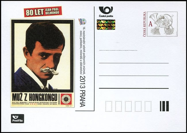 Entier postal de la république Tchèque repiqué JP Belmondo