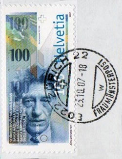 Giacometti timbre de Suisse