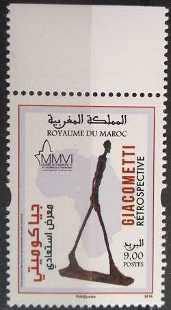 Giacometti timbre du Maroc