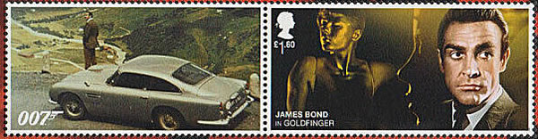 Goldfinger avec Sean Connery  et sa voiture