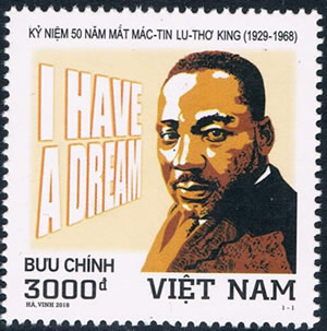 Timbre du Viet-Nam consacré à Martin Luther King