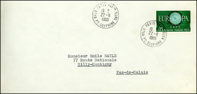timbre-à-date OTAN Porte Dauphine