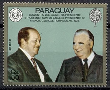 Visite du President du Paraguay au Président Pompidou