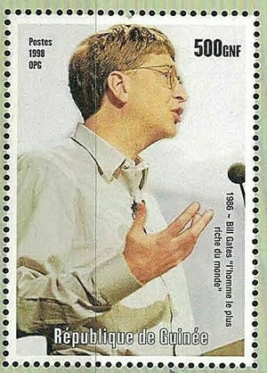 Bill Gates timbre de Guinée