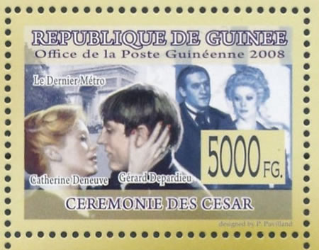 Le dernier métro timbre de Guinée
