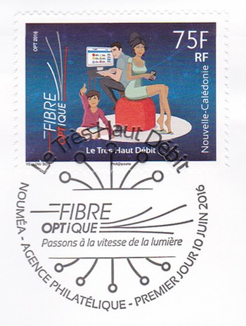 Timbre fibre optique Nouvelle Calédonie