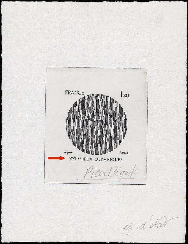 Maquette timbre JO de Moscou 