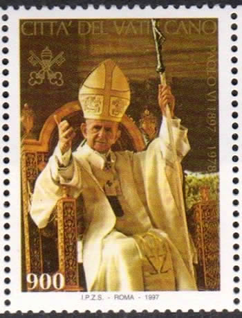 Paul VI sur son trône