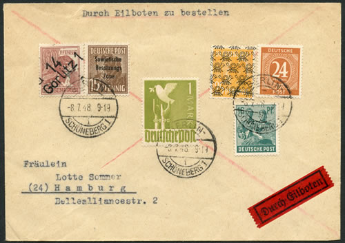 Berlin Affranchissement mixte juillet 1948