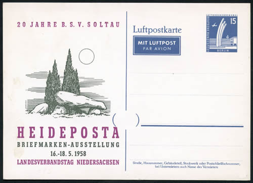 Entier Postal repiqué pont de Berlin
