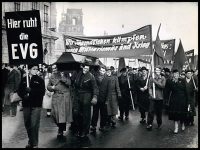 Défilé contre la CED Berlin février 1954