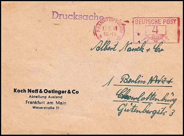 EMA de guichet Deutsche Post Frankfurt/Main