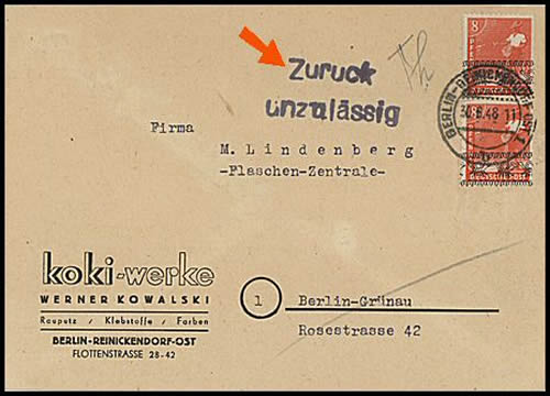 Guerre postale Berlin 1948
