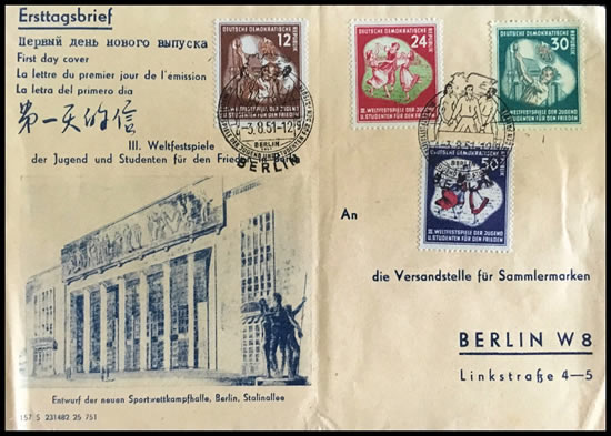 FDC jeux Sportifs Berlin 1951