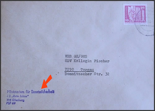 Lettre de la Stasi 1965