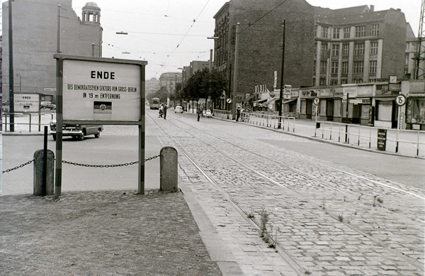 vue de la limite Berlin-est Berlin-Ouest 1948