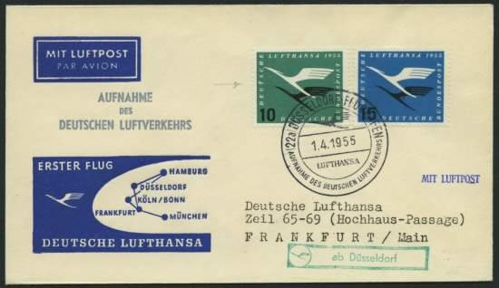 Premier vol de la Lufthansa
