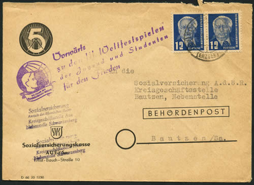 Propagande pour les Jeux de berlin aout 1951
