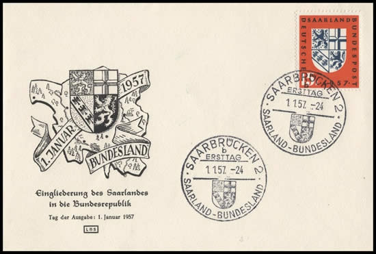 FDC cachet normal 1-1-57