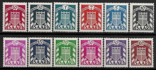 Série complète timbres de service