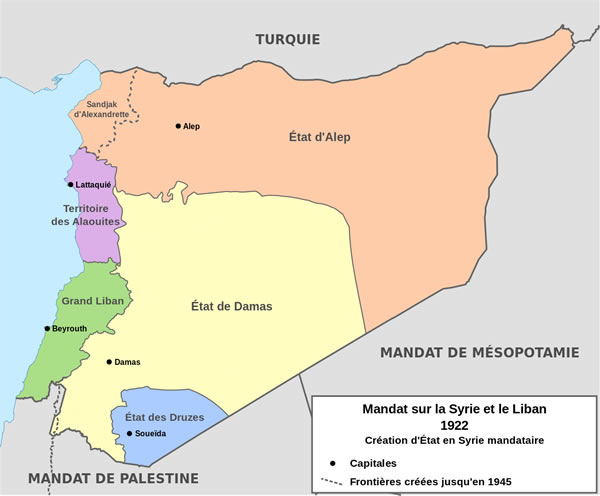 Mandat français en Syrie et au Liban 1920+