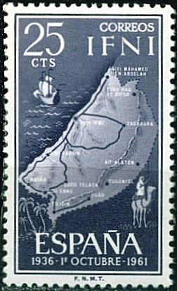 Carte de l'Ifni en 1961
