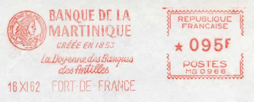 EMA Martinique 1962 en anciens francs