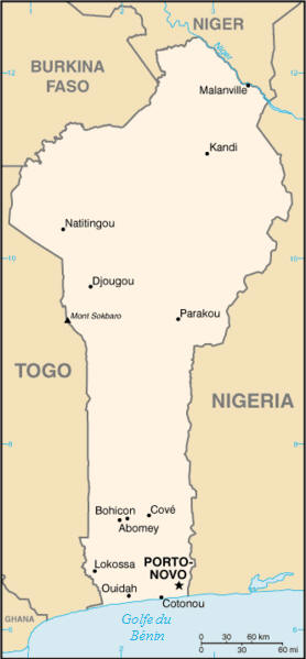 Carte du Dahomey