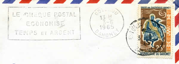 oblitération mécanique chèque postal