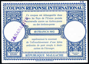 Madagascar CRI 40 FMG type Lo 17A