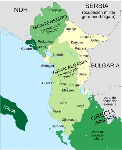 Albanie sous domination italienne