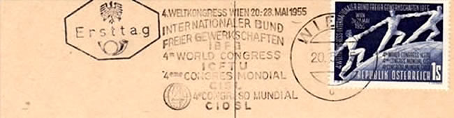 Congrès de la CISL à Vienne en 1954