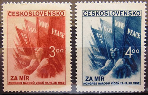 Congrès de Vienne timbres de Tchécoslovaquie