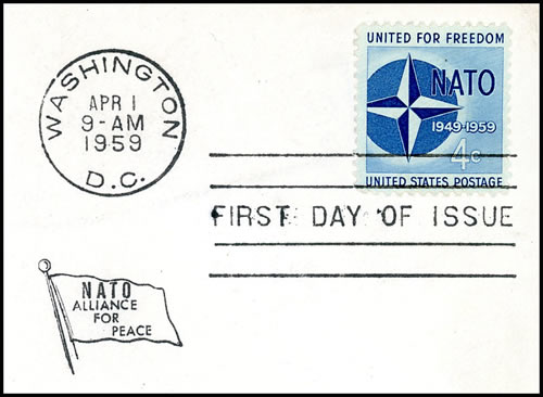 FDC timbre USA OTAN 1959