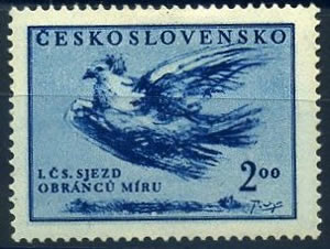 Colombe de la Paix Tchecoslovaquie 556