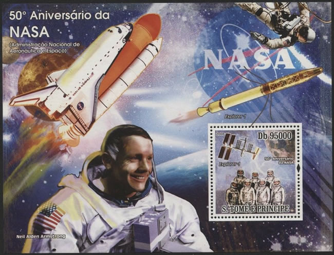 50ème anniversaire de la NASA Sao Tome et principe
